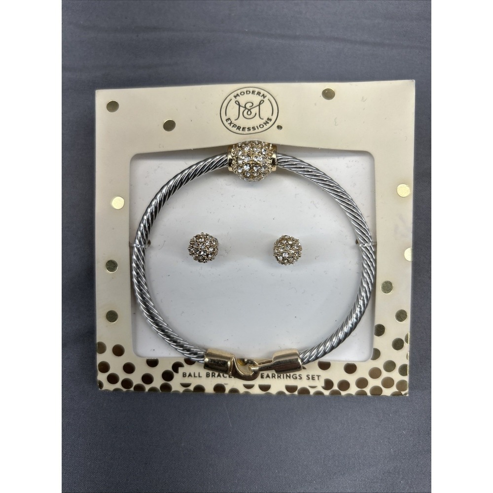 Modern‎ Expressions Ball Bracelet and Earring Set